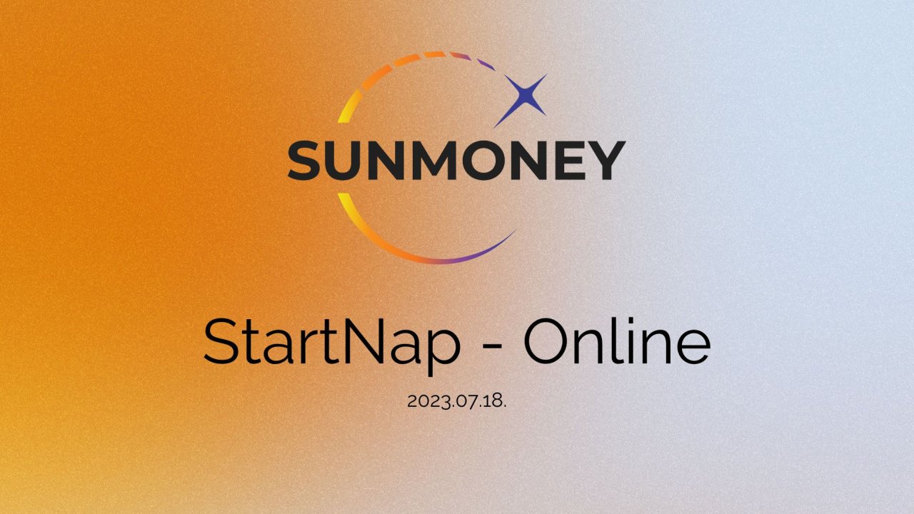 Online - SunMoney StartNap I. modul